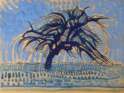 Apple Tree in Blue by Piet Mondrian